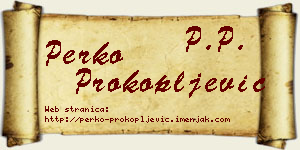 Perko Prokopljević vizit kartica